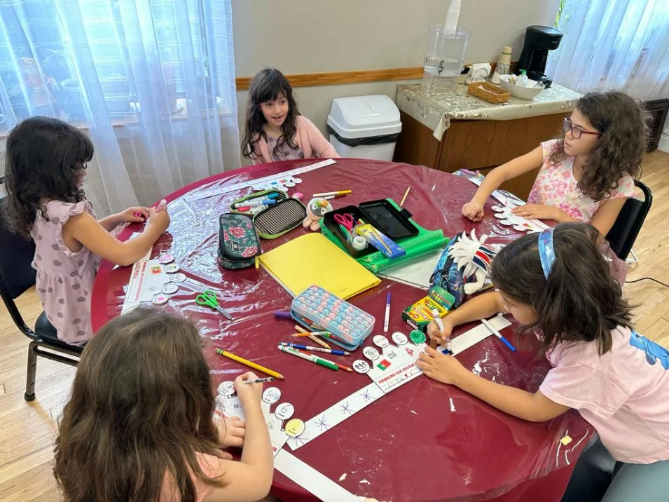 Youth Portuguese class in session